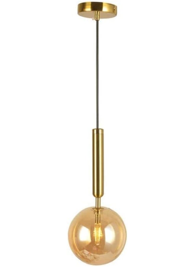 Generic Ceiling Light 1-light Nordic Glass Ball Hanging Light Aluminum Metal Ceiling Pendant Lamp Modern Simplicity Illumination Suspension Light For Bar Cafe Restaurant Living Room Bedroom Chandelier G4  - Image 1