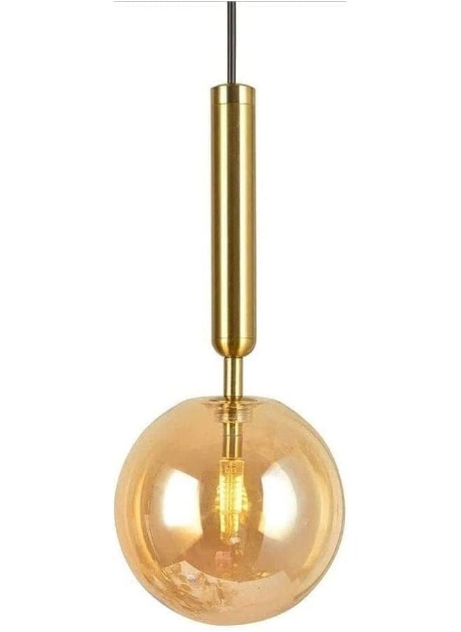 Generic Ceiling Light 1-light Nordic Glass Ball Hanging Light Aluminum Metal Ceiling Pendant Lamp Modern Simplicity Illumination Suspension Light For Bar Cafe Restaurant Living Room Bedroom Chandelier G4  - Image 3