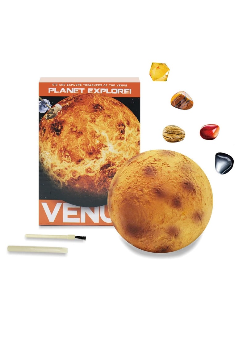 UKR UKR Venus Digging Kit – Educational Science & Geology Set for Kids | STEM Learning Toy with Solar System Planets & Gem Excavation Activity  - Image 1
