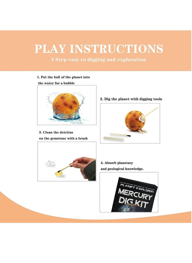 UKR UKR Venus Digging Kit – Educational Science & Geology Set for Kids | STEM Learning Toy with Solar System Planets & Gem Excavation Activity  - Image 4