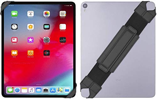 joylink Universal Tablet Hand Strap Holder, 360 Degrees Swivel Leather Handle Grip with Elastic Belt, Secure & Portable for 12.9" Tablets (iPad Pro 2018),Black - Image 5