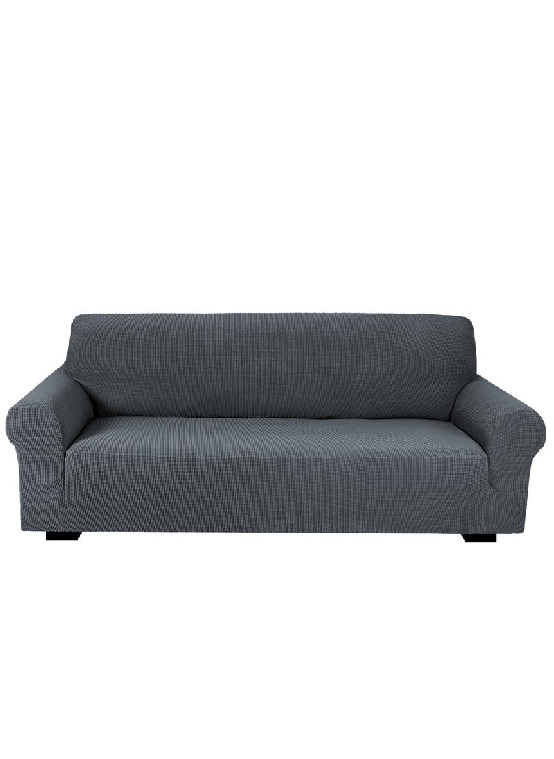 Fabienne Stretch Fit 7 Seater Sofa Cover Set 3211 Combination Soft Brushed Fabric Couch Cover Exquisitely Full Coverage Furniture Protector Slipcover Seven Seater Fits on Standard and Recliner Sofa Grey  - Image 4