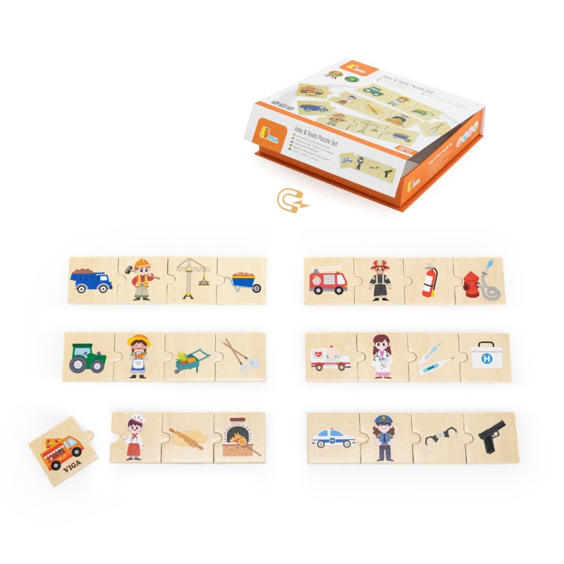Viga 44749 Jobs and Tools Puzzle Set