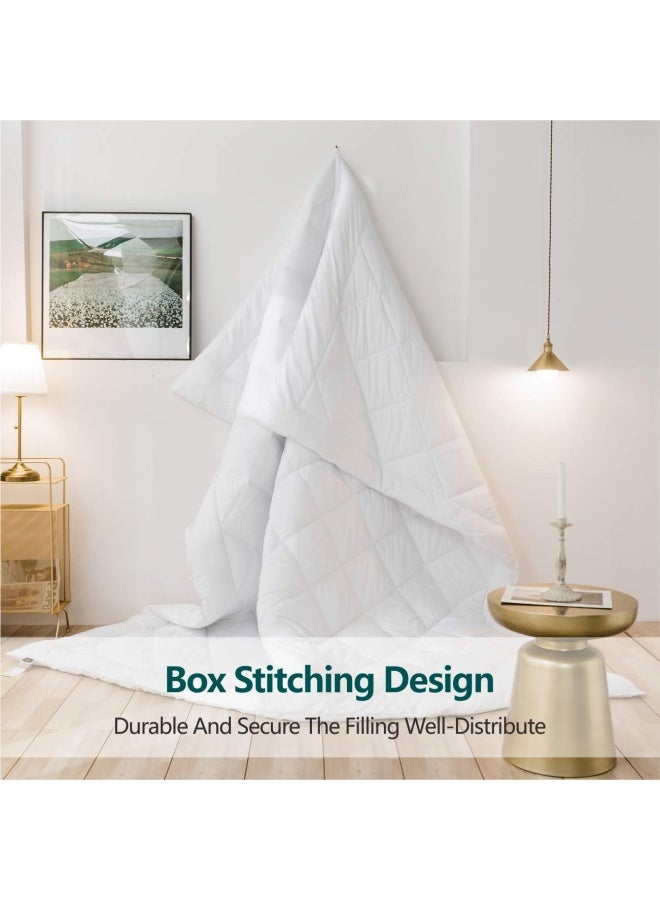 Soft Full Size Comforter Duvet Insert Lightweight Down Alternative Comforter With Corner Tabs Fluffy Reversible Breathable Microfiber White Comforter Full 82 X86  - Image 3