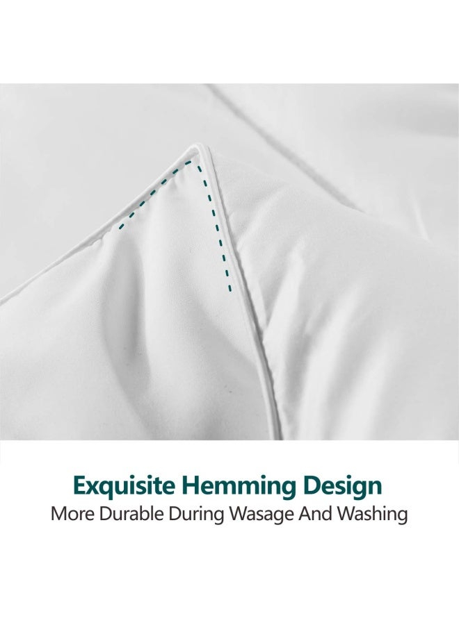 Soft Full Size Comforter Duvet Insert Lightweight Down Alternative Comforter With Corner Tabs Fluffy Reversible Breathable Microfiber White Comforter Full 82 X86  - Image 5