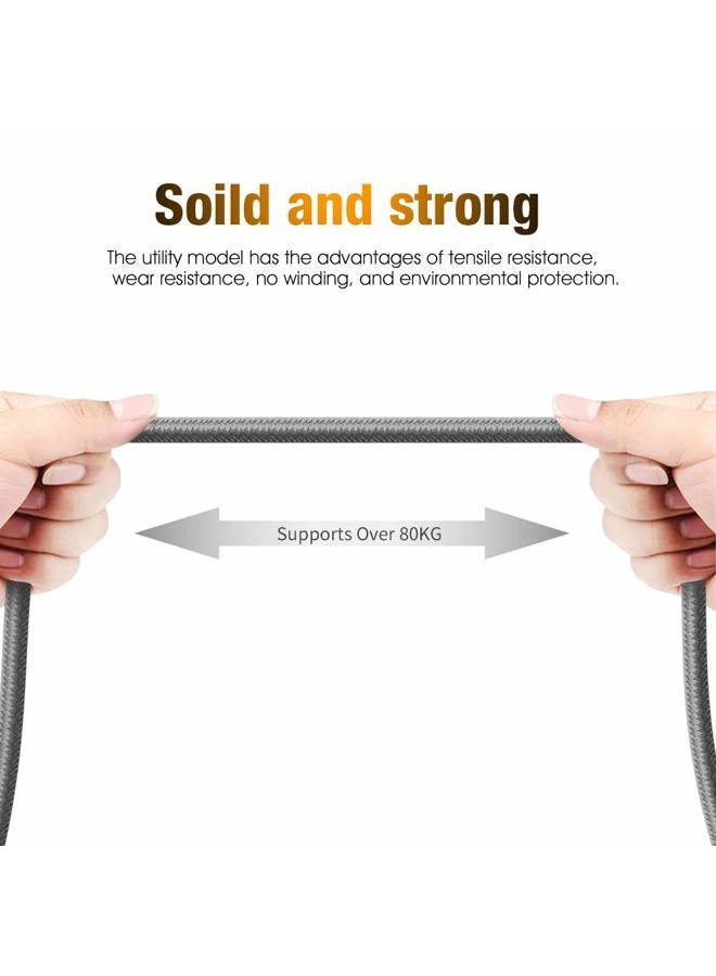 Cbus Wireless CBUS 6ft USB to USB C Cable Fast Charging Cord Type-C Compatible with iPhone 16/16e/15/Pro/Max/Plus, iPad 10, iPad Pro/Air/Mini A17 Pro, Mini 6 Heavy-Duty Braided (Space Gray) - Image 2