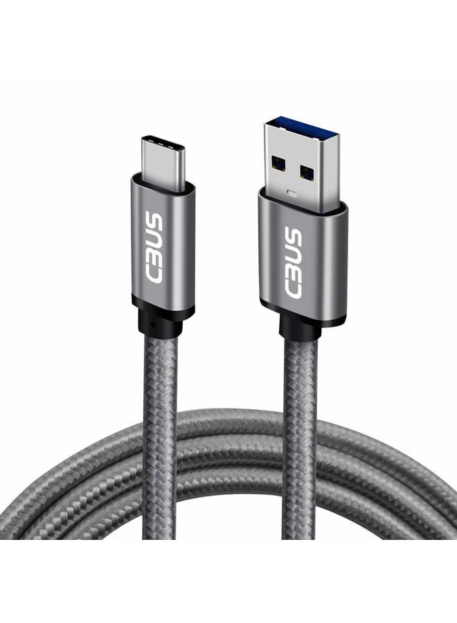Cbus Wireless CBUS 6ft USB to USB C Cable Fast Charging Cord Type-C Compatible with iPhone 16/16e/15/Pro/Max/Plus, iPad 10, iPad Pro/Air/Mini A17 Pro, Mini 6 Heavy-Duty Braided (Space Gray) - Image 1