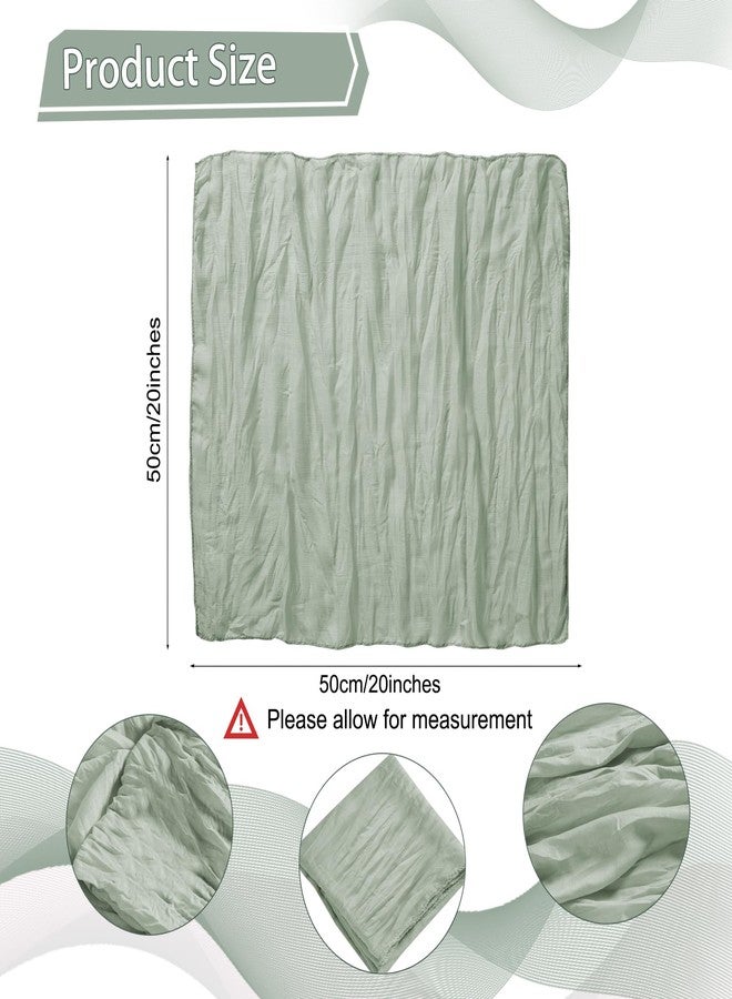 LZY 120 Pack Gauze Cheesecloth Napkins 20x20 Inch Dinner Cloth Napkins, Soft Boho Table Napkins Rustic Wrinkled Cheese Cloth Napkins Bulk for Wedding Party Baby Shower Event Decor (Sage Green) - Image 2