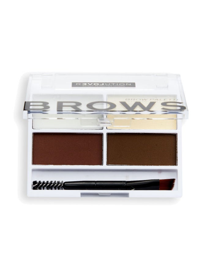 REVOLUTION Revolution Relove Colour Cult Brow Palette Dark  - Image 4