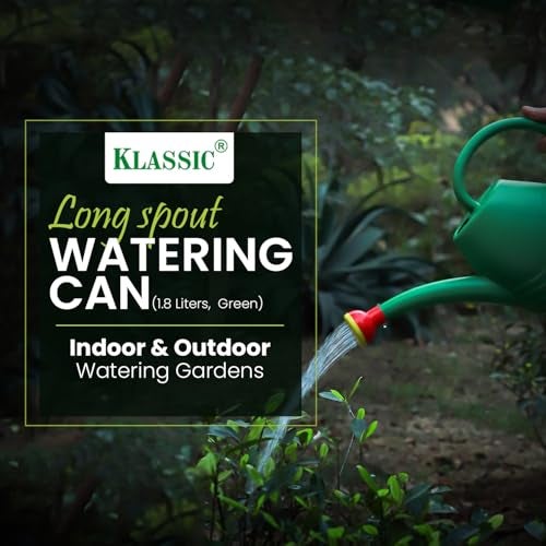 Klassic KWC-04 New Premium Watering Can (Green,1.8 Litre) Plastic Green Water Can with Sprayer for Plants/Garden | Indoor Outdoor Watering Shower Can | Sprinkler for Plants | Water Spray Can - Image 4