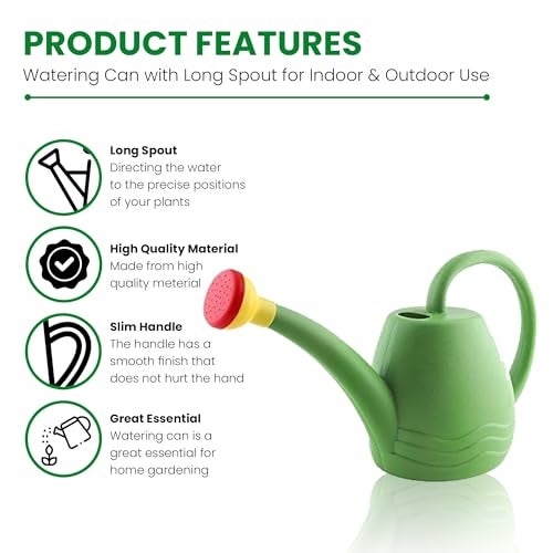 Klassic KWC-04 New Premium Watering Can (Green,1.8 Litre) Plastic Green Water Can with Sprayer for Plants/Garden | Indoor Outdoor Watering Shower Can | Sprinkler for Plants | Water Spray Can - Image 5