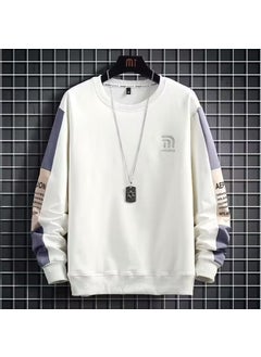 Generic Mens Long Sleeve Round Neck Sweatshirt Autumn New Thin-Grey  - Image 2