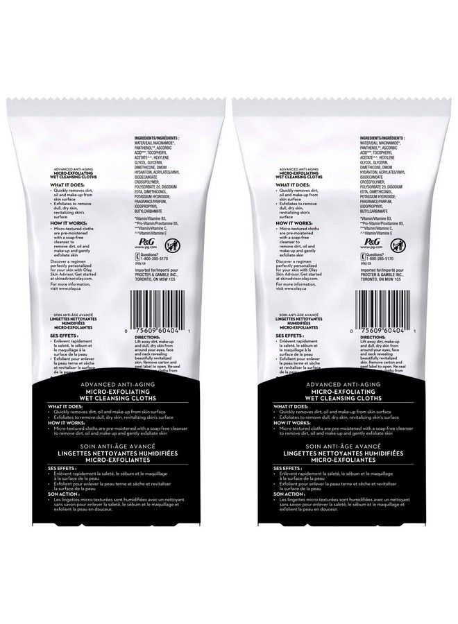 Olay Regenerist Microexfoliating Wet Cleansing Cloths 30 Count (Pack Of 2)  - Image 3