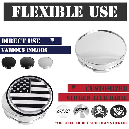 KitsPro 2.5Inch 63MM Wheel Center Caps for Dodge RAM 6KF18TRMAA Rim Hub Caps, Pack of 4 (Chrome, Outer 63MM, Inner 56MM) - Image 5