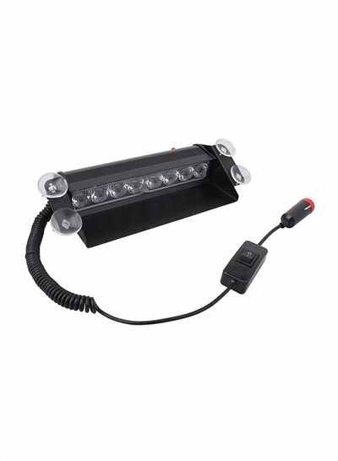 MUNTAQI 8W 800LM 8-LED 3-Modes Adjustable Angle Car Strobe Flash Dash Emergency Light Warning Lamp With Suckers - Image 1