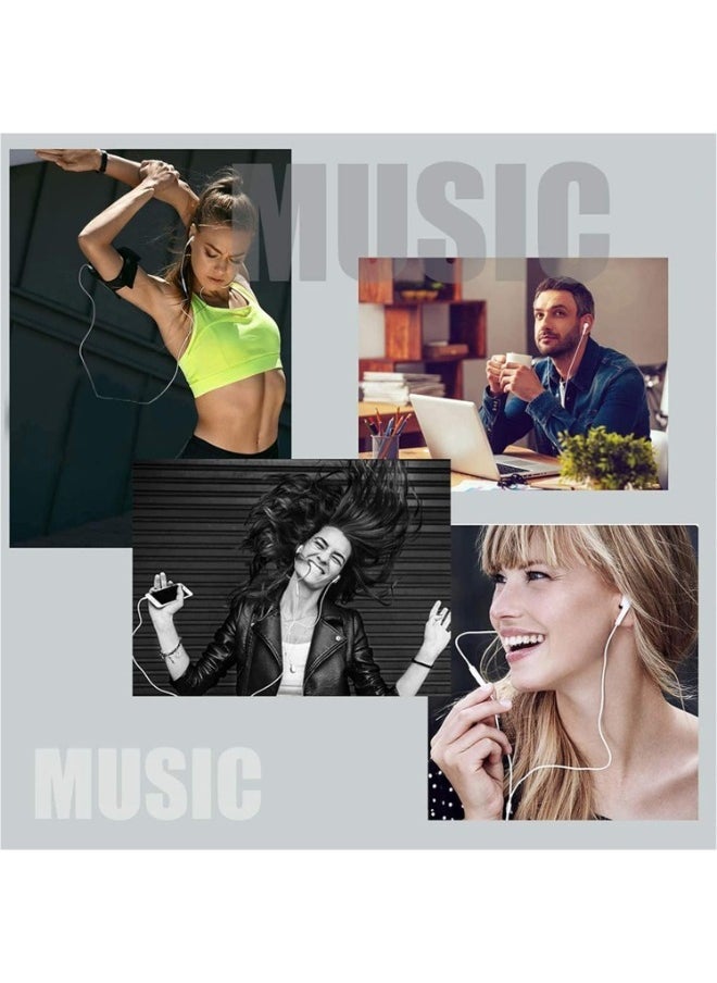 Generic - Wired Earphones with Lightning Connector Mobile Specifications, (Built-in Microphone and Volume Control) Compatible 14/13/12/SE/11/XR/XS/X/8/7 - All Mobile Devices, In-Ear White XC60 - Image 1