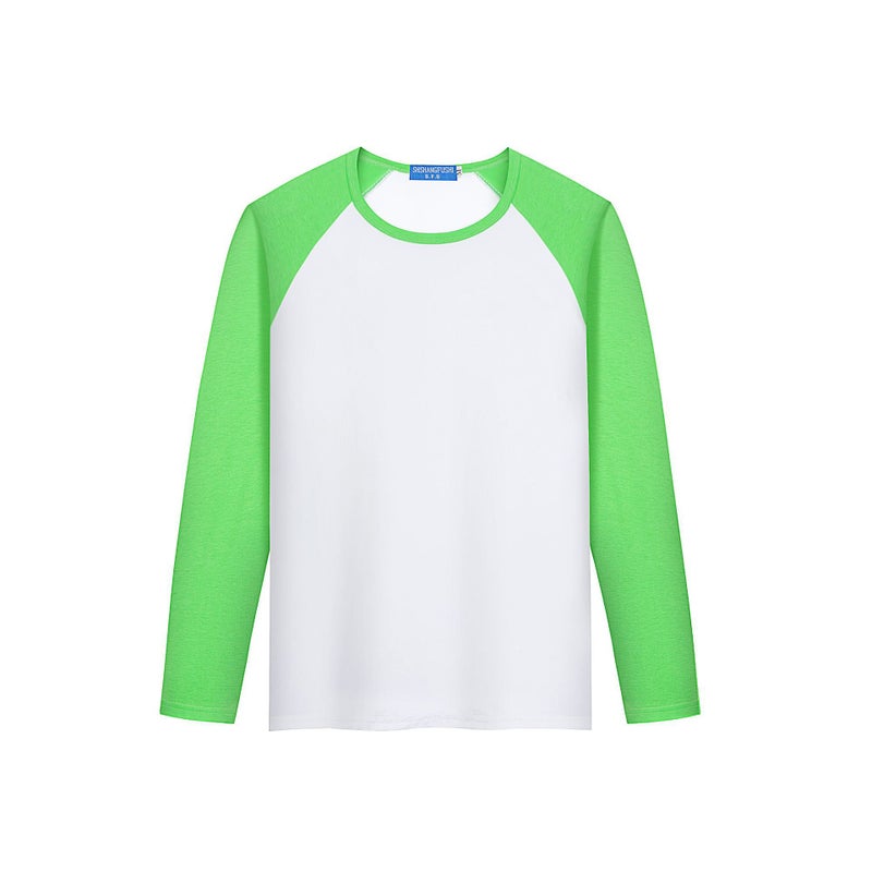 200g Modal Spot Color-Blocked Long-Sleeved T-Shirt, Free Design, Urgent Delivery - Image 1