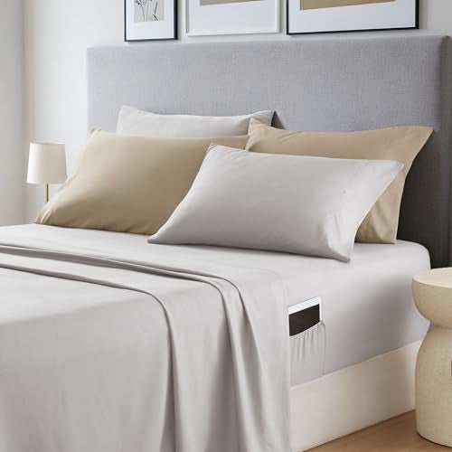 Regency Heights Stylish Three-Tone Printed King Size Comforter Set, Bed in a Bag 9-piece Bedding Set, Ultra-Soft Microfiber Comforter and Sheets Set, Warm and Cozy for All Seasons, Beige Grey - Image 5