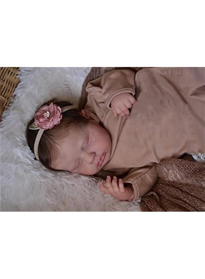 دمى أطفال الفتيات 20 إنش دمية مولود جديدة واقعية جدًا، جسم كامل من الفينيل الناعم، دمى أطفال سيليكون، لعبة للأطفال من عمر 3 سنوات فما فوق - Image 2