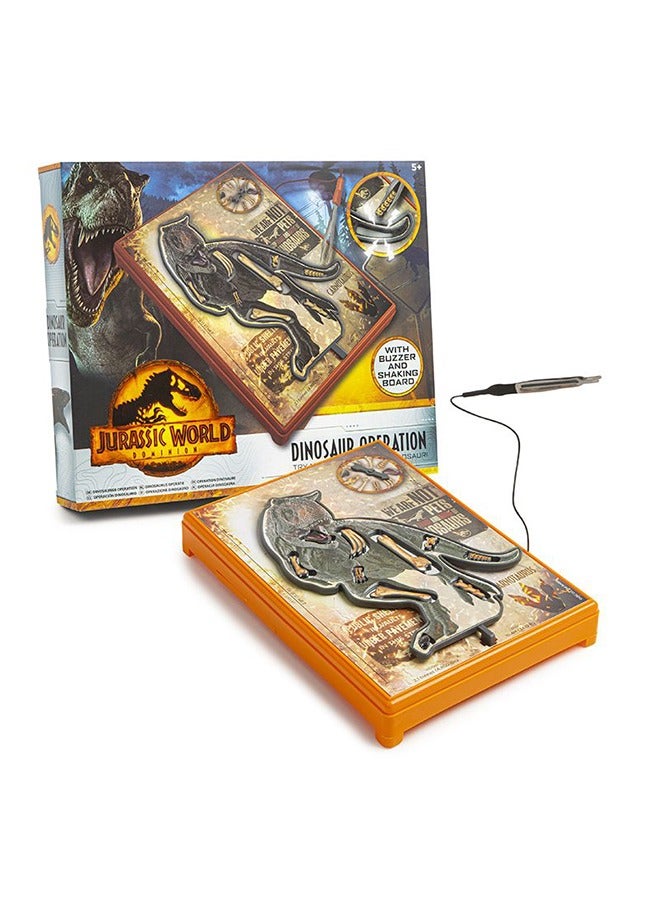 JURASSIC WORLD Dinosaur Operation Game – Steady Hand Electronic Game with Buzzing Board & Dinosaur Bones | Fun Family Game for Kids Age 5+ - Image 1