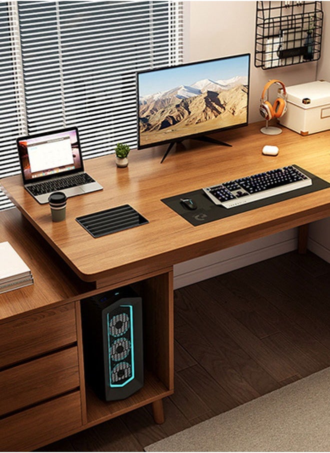 Computer and Multifunction Table Home Office Workstation with 3 Drawer Storage Rack