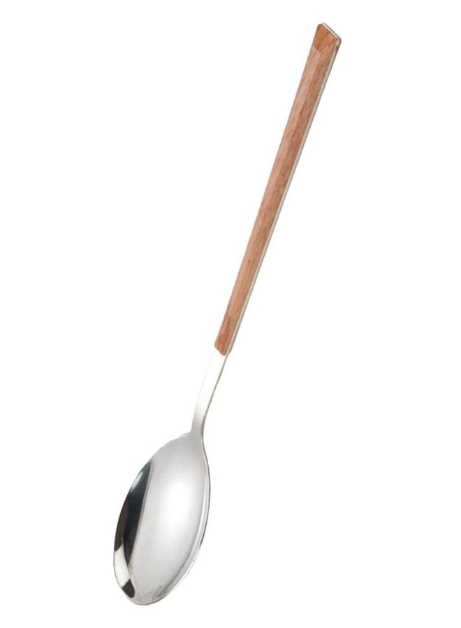IVELECT Stainless Steel Flatware Western Tableware with Wooden Handle Big Spoon - Image 2
