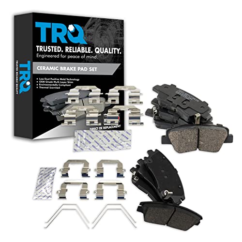 TRQ Front Rear Brake Pads Ceramic Compatible with 20162021 Hyundai Tucson 20172020 Kia Sportage