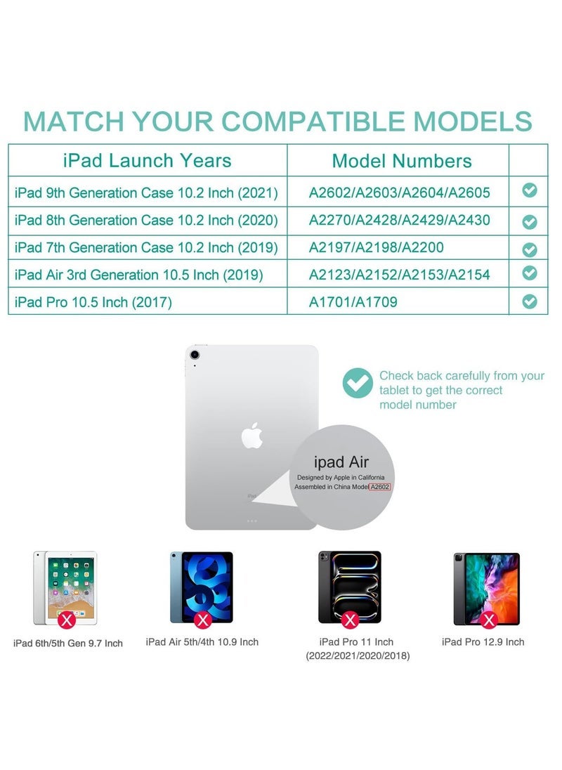 إلترازون 360° Rotating Leather Smart Case for iPad Pro 10.5 Inch – Folio Stand Cover with Auto Sleep/Wake, Multiple Viewing Angles & Full Protection – Durable PU Leather Shell – - Image 3