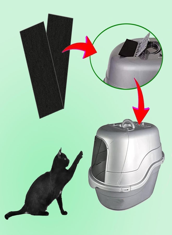 Qzbhct 10 Activated Carbon Filter for Nature's Miracle Oval Hooded Flip Top - Image 3