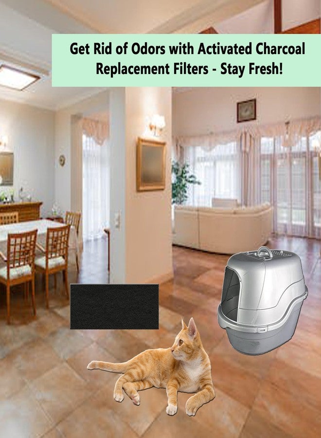 Qzbhct 10 Activated Carbon Filter for Nature's Miracle Oval Hooded Flip Top - Image 4