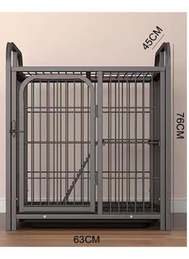 XiuWoo - 2-Tier Cat Cage Small And Medium Pet Playpen Crate Kennel, Square Tube Reinforcement, with Tray, Reinforced Lock, No Litter Box, Black - Image 1