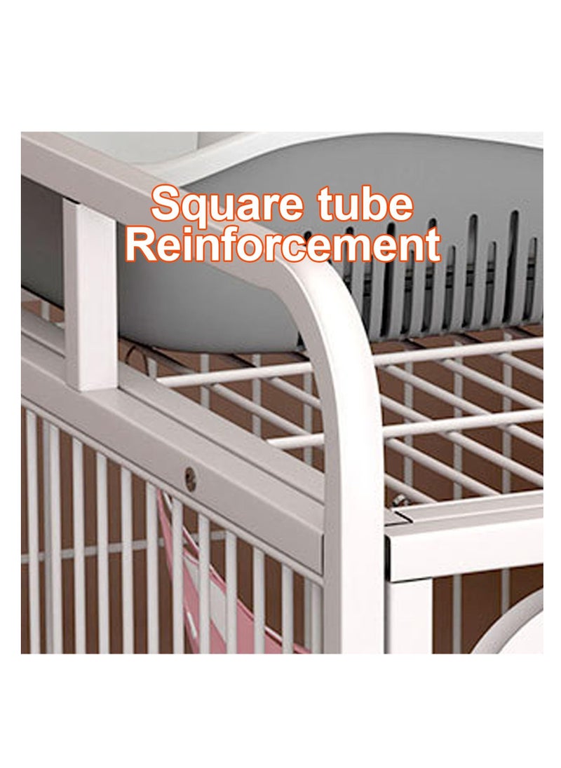 XiuWoo - 2-Tier Cat Cage Small And Medium Pet Playpen Crate Kennel, Square Tube Reinforcement, with Tray, Reinforced Lock, No Litter Box, Black - Image 1