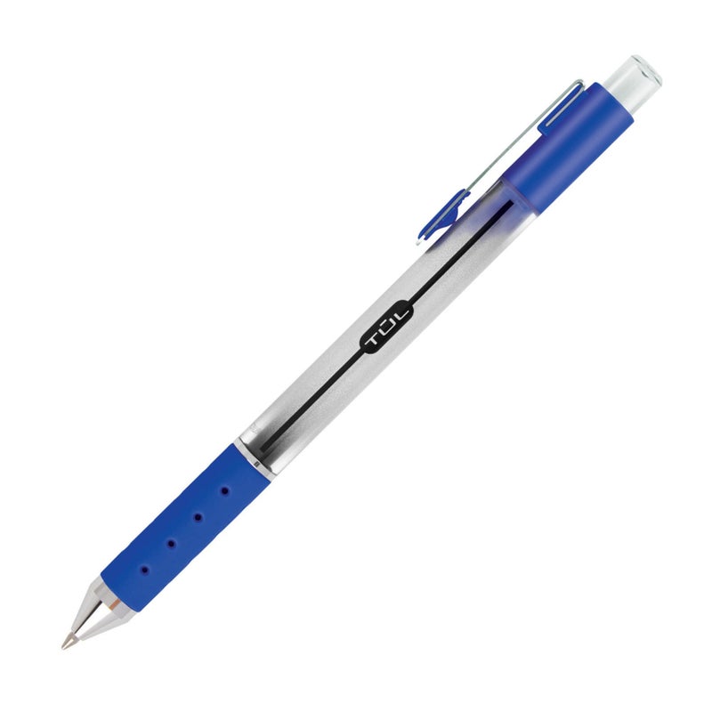 TUL Retractable Gel Pens, Bullet Point, 0.7 mm, Gray Barrel, Assorted Standard Ink Colors, Pack Of 8 - Image 3