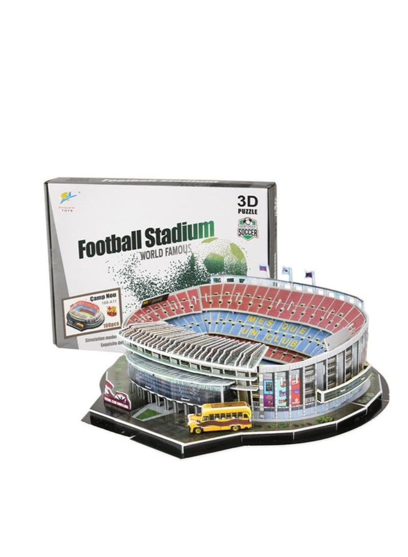 Classic Football Stadium Cardboard Puzzle, 3D Football Club Puzzle, 3D Handmade Model (San Siro/Mesa) - Image 2