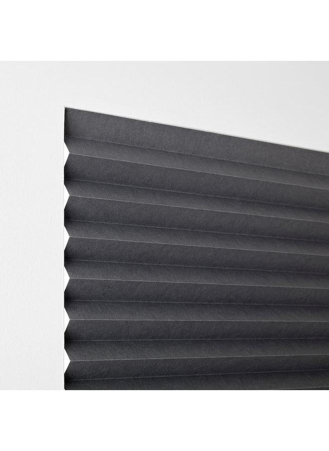erorex - Block Out Pleated Blind Dark Grey 100X190 Cm - Image 1