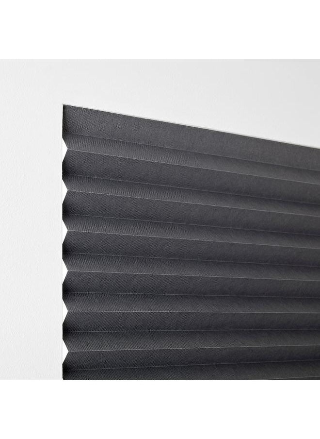 erorex - Block Out Pleated Blind Dark Grey 100X190 Cm - Image 1