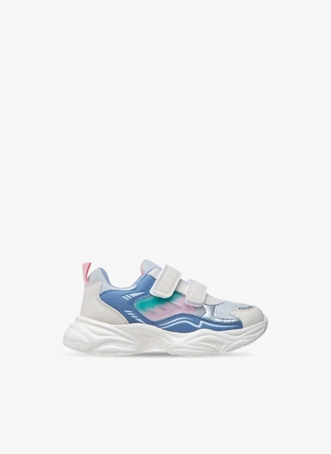 Flora Bella By Shoexpress Colourblock Sneakers with Hook and Loop Closure