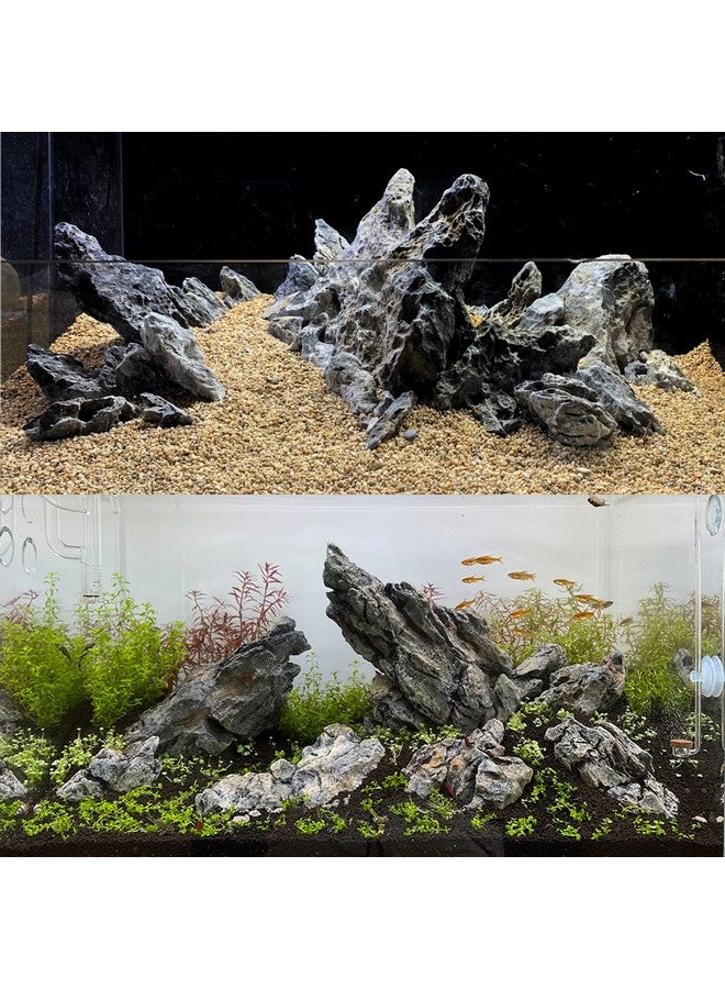 Generic KINGRUI Natural Seiryu Rock Stone, Dragon Stone, Suitable for Aquarium Landscaping Models and Fish Tank Decoration, Reptile and Amphibian enclosures 3-6inch-11 lbs.  - Image 5