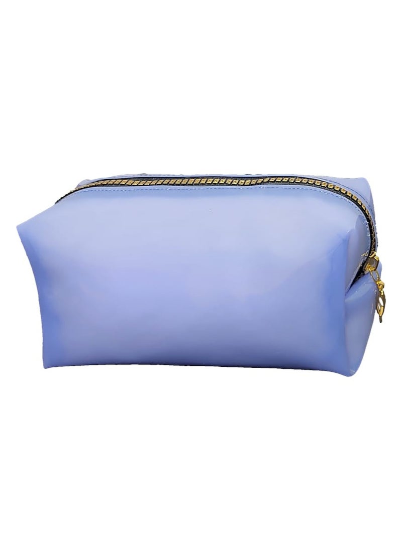 Makeup Transparent PVC Organizing Clutch Bag - Sky Blue