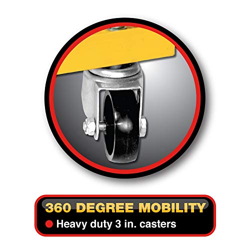 Performance Tool W41037 Rolling Engine Stand with Straps for Vehicle Maintenance, Yellow, 750-lb Capacity - Image 4