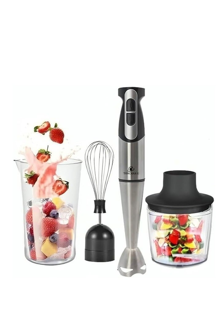 TOSCANA U Hand Blender, Electric Mixer, 4 in 1 Electric Hand Blender, Portable Blender, Chopper, Mixer, 850 Watts and 500ml Capacity ST-4331 - Image 1