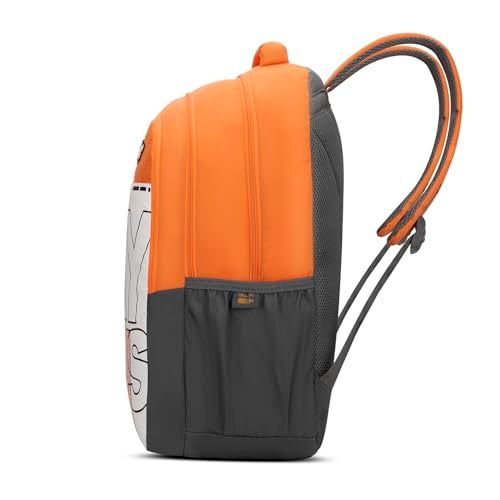 Skybags Peeps RC Orange Black 36L School Bag for Kids with Raincover, Backpack for Boys & Girls with 3 Compartments, Air Mesh Back & Built-to-Last Straps | Backpack for Women & Kids - Image 4