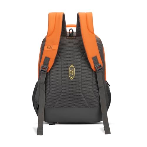 Skybags Peeps RC Orange Black 36L School Bag for Kids with Raincover, Backpack for Boys & Girls with 3 Compartments, Air Mesh Back & Built-to-Last Straps | Backpack for Women & Kids - Image 5
