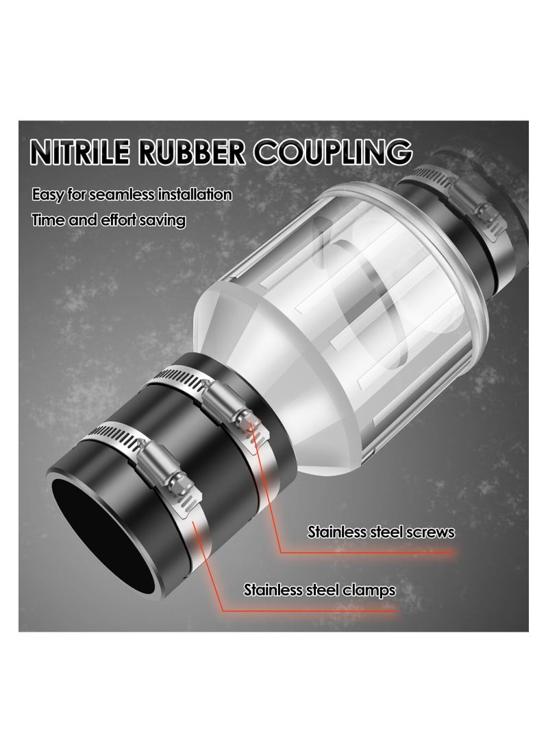 SYOSI - Sump Pump Check Valve, 2 inch Silent Check Valve Spring-Loaded Flapper with Stainless Steel Clamp, Prevent Backflow for Sewage Pump, Sump Pump Life Expectancy Increase - Image 1