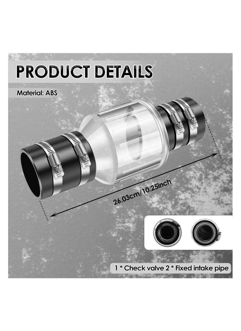 SYOSI - Sump Pump Check Valve, 2 inch Silent Check Valve Spring-Loaded Flapper with Stainless Steel Clamp, Prevent Backflow for Sewage Pump, Sump Pump Life Expectancy Increase - Image 1