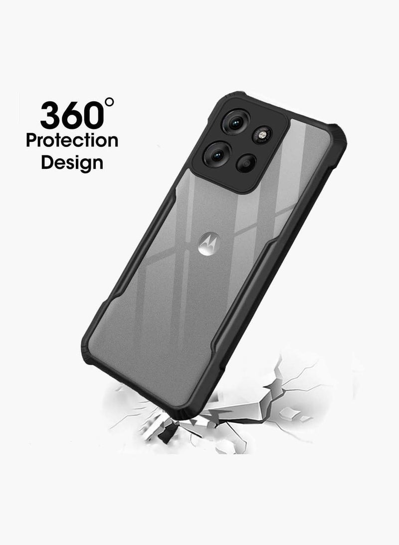 Wtech Motorola Moto G15 4G 2025 Hybrid TPU Silicone with Raised Armour Bumpers Slim Case Cover - Black - Image 3