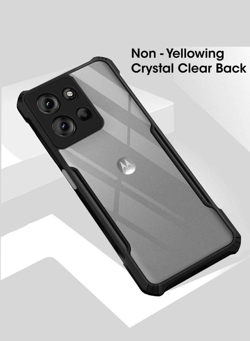 Wtech Motorola Moto G15 4G 2025 Hybrid TPU Silicone with Raised Armour Bumpers Slim Case Cover - Black - Image 2