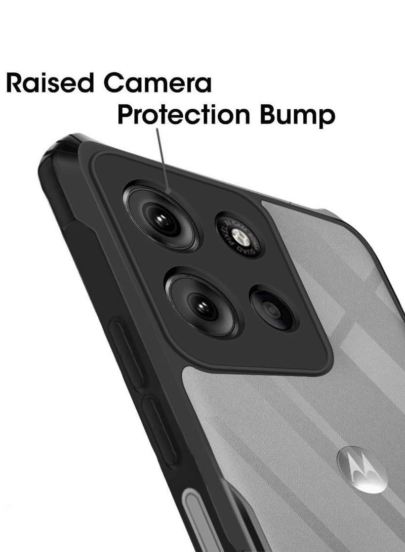 Wtech Motorola Moto G15 4G 2025 Hybrid TPU Silicone with Raised Armour Bumpers Slim Case Cover - Black - Image 4