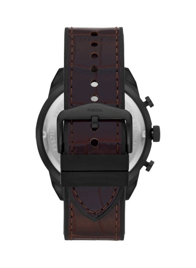 FOSSIL Men FS5713 Chronograph Quartz Watch - 50 mm - Brown/Black - Image 2