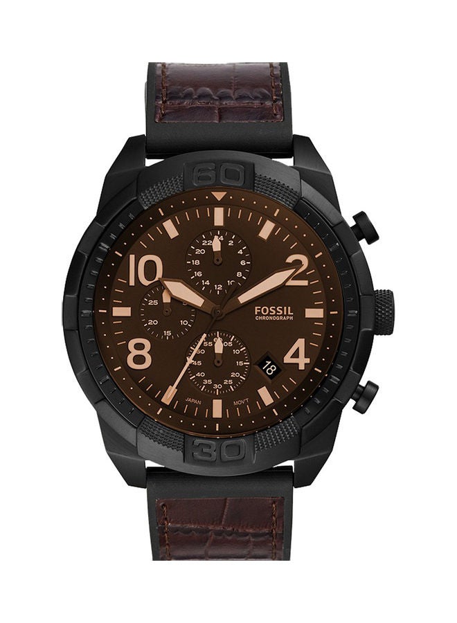 FOSSIL Men FS5713 Chronograph Quartz Watch - 50 mm - Brown/Black - Image 1